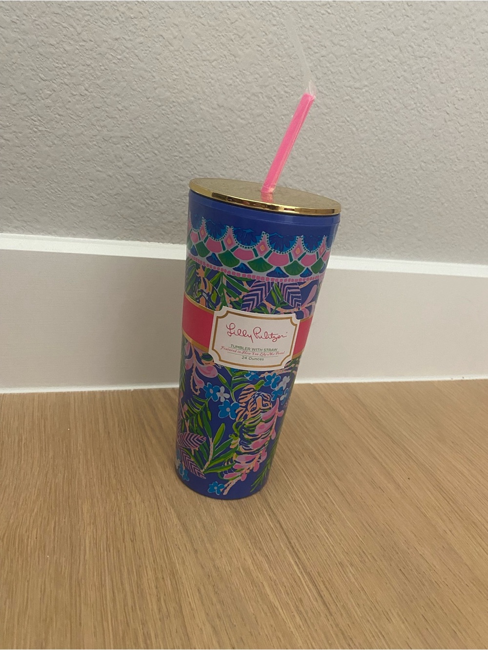 Lilly Pulitzer Cup with Lid and Straw New! NWT